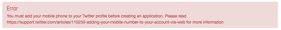 Twitter Error