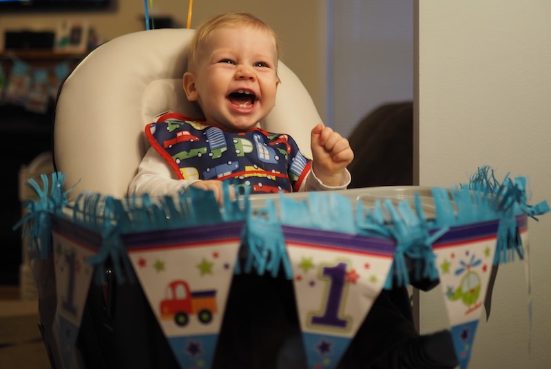 Declan in his High Chair