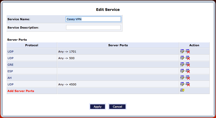 Completed port forwarding rule