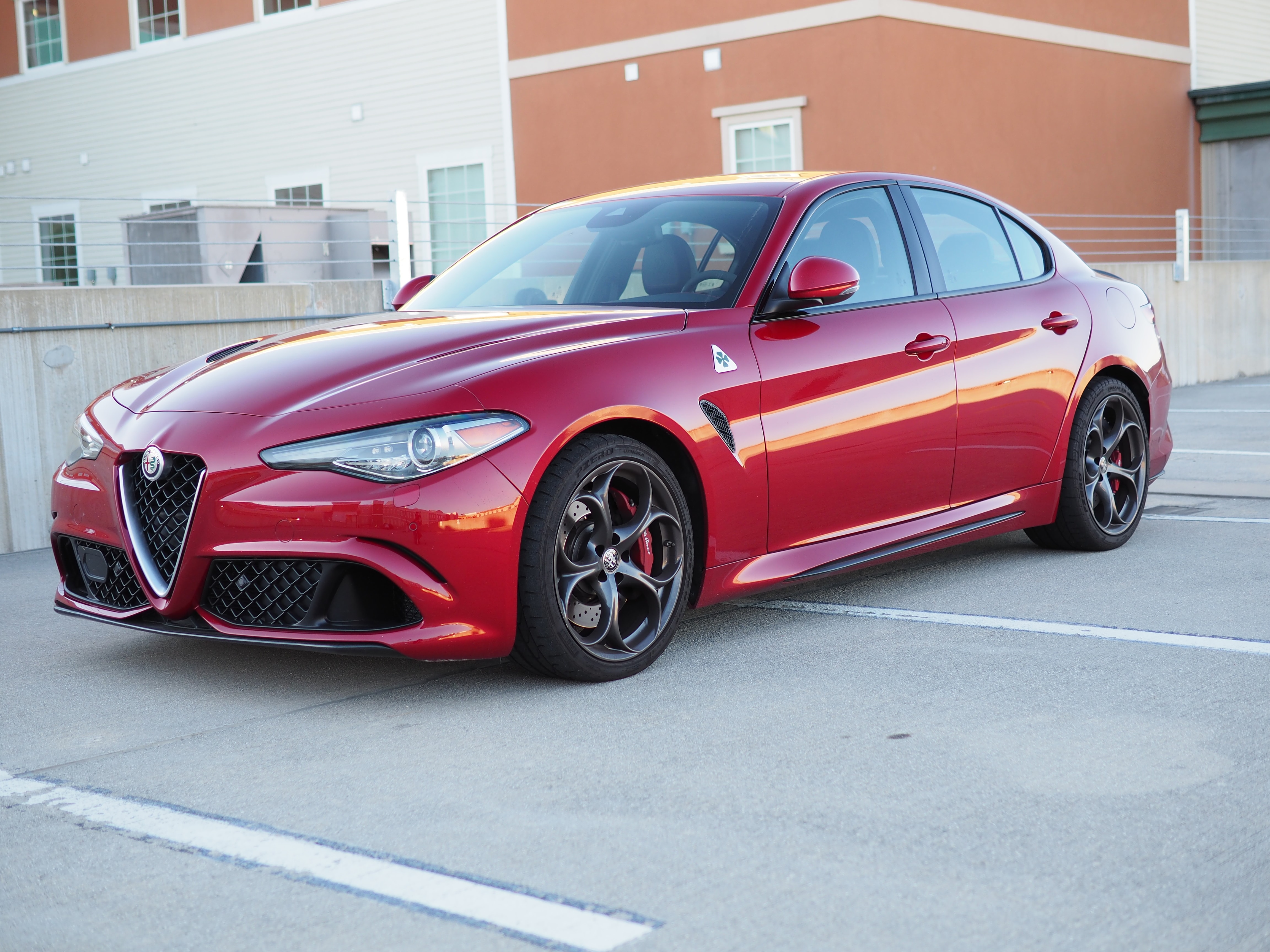 Wide shot of the Giulia exterior