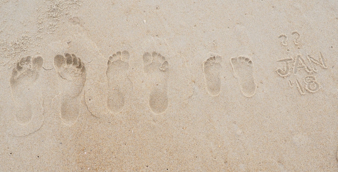 Footprints in the sand