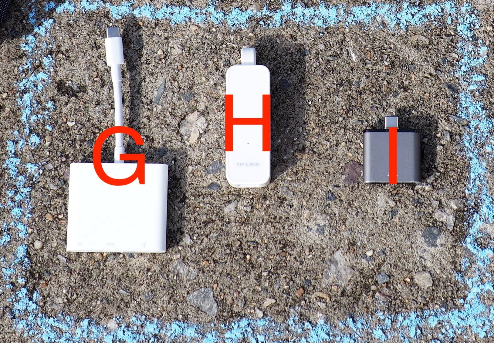 Three dongles