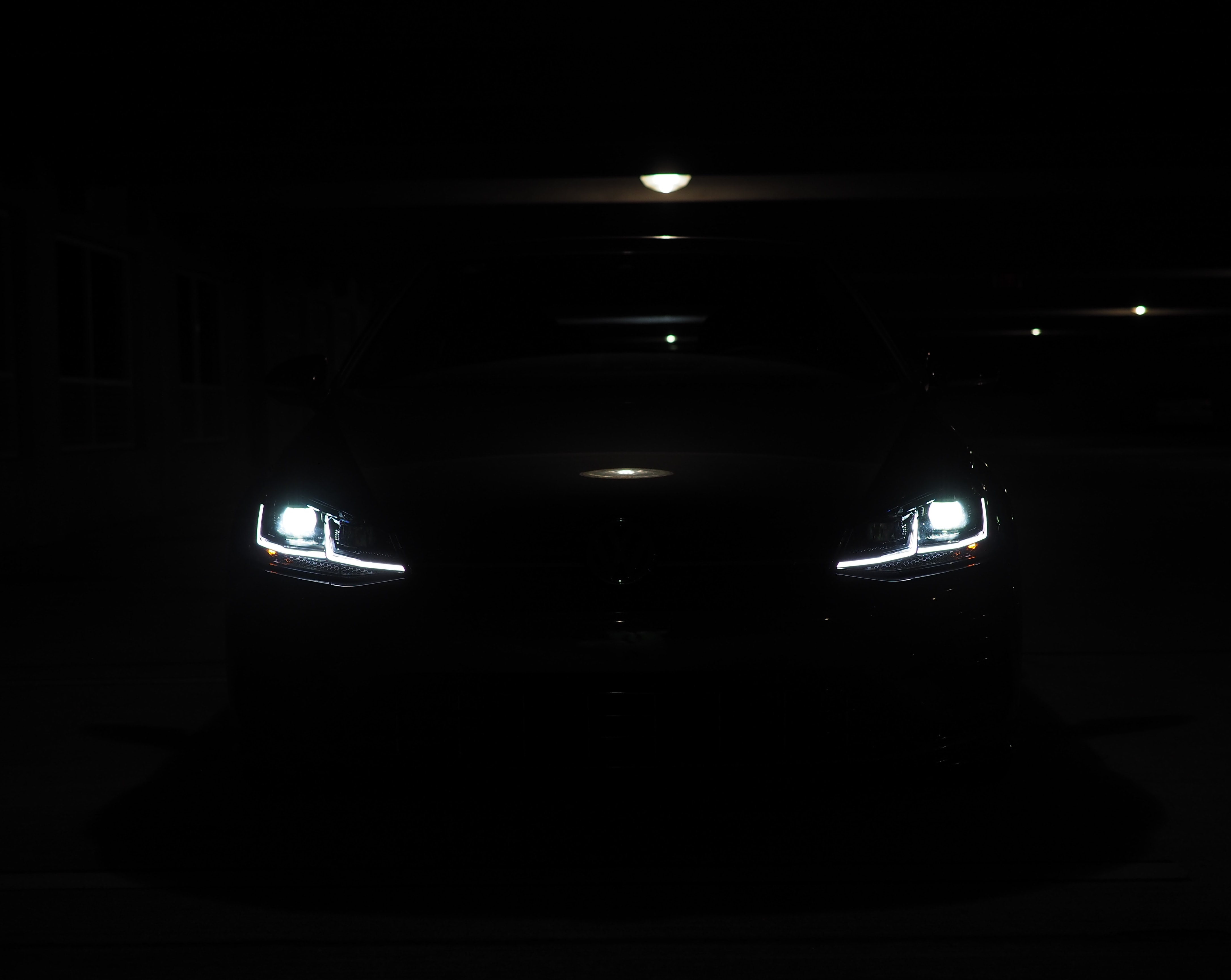 Volkwagen Golf R in the dark