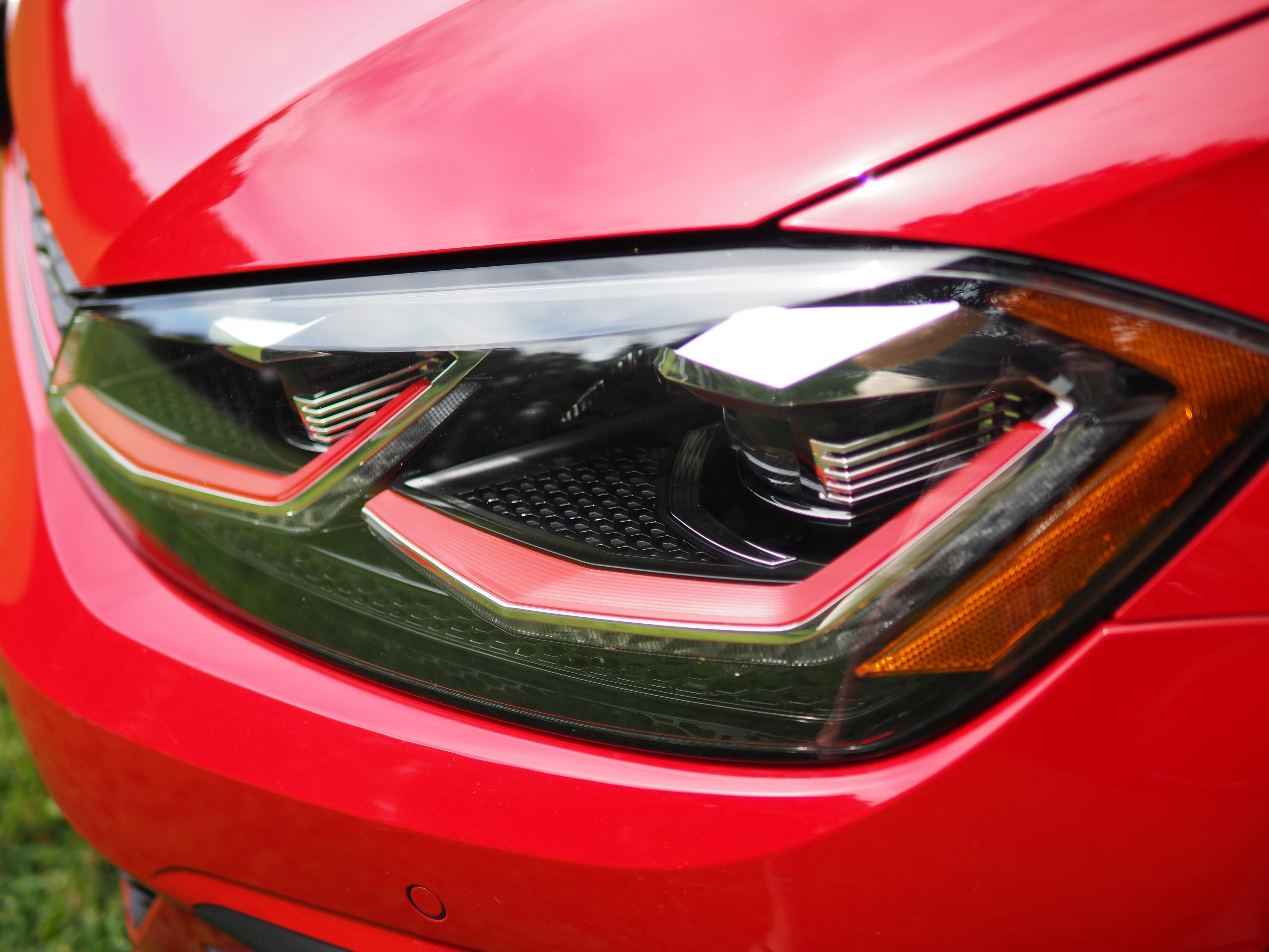 Closeup of the GTI headlight assembly