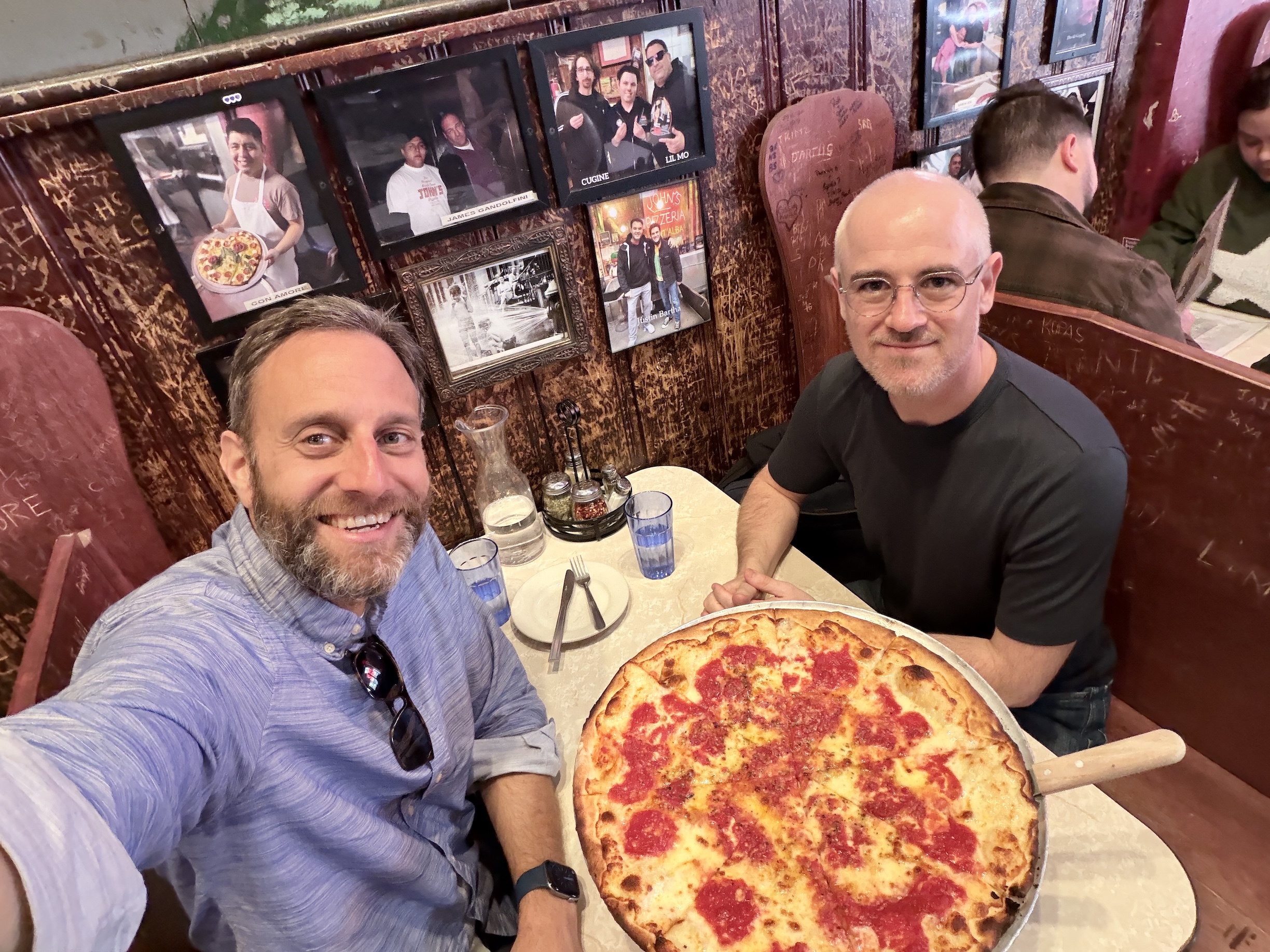 Marco and me moments before *housing* a pizza